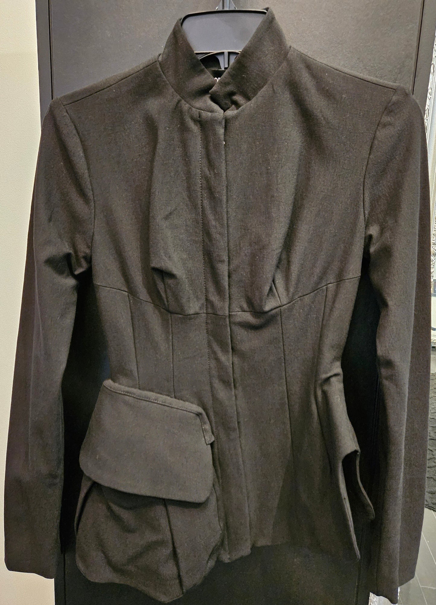 Zip Front Jacket with Bucket Pocket