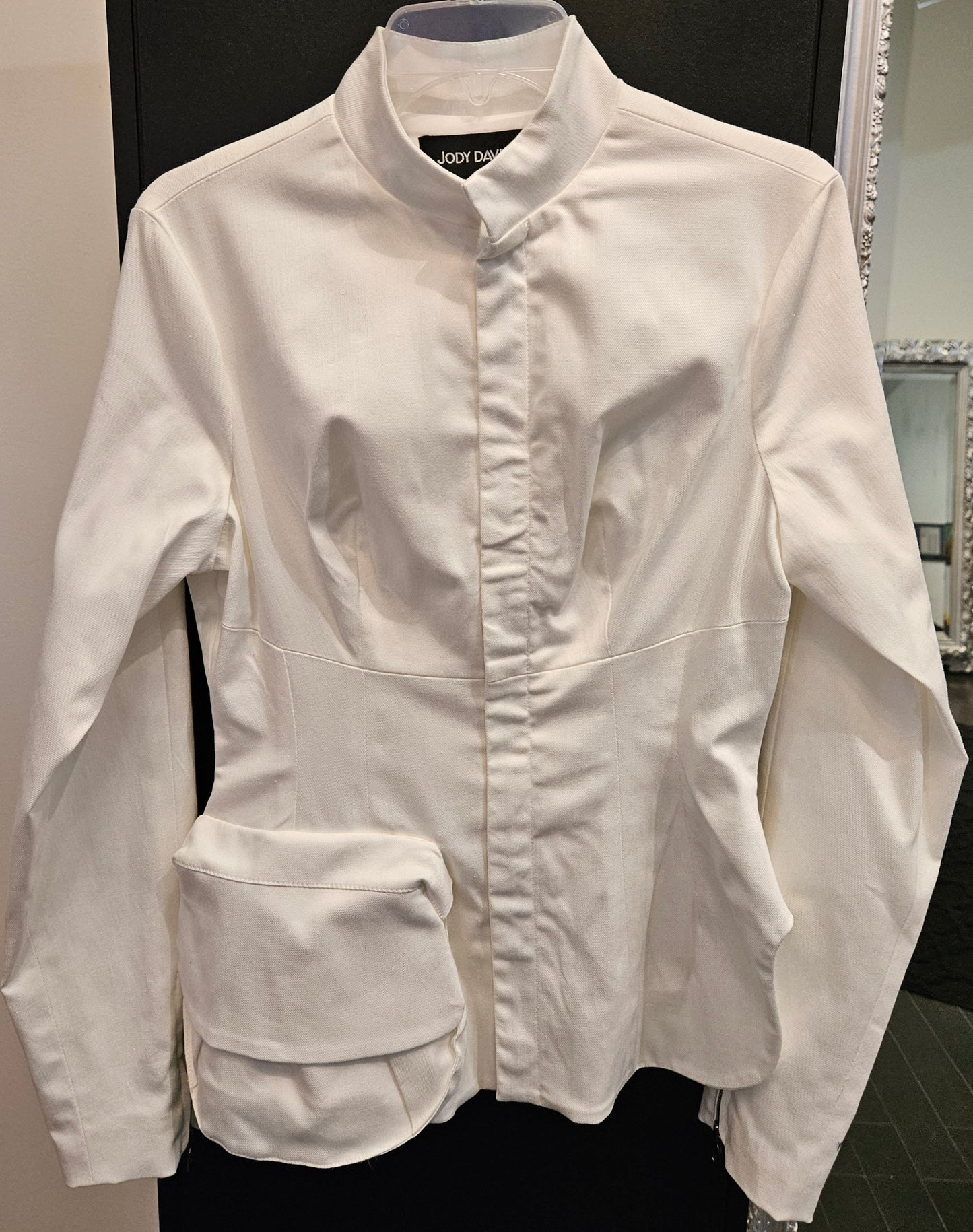 Zip Front Jacket with Bucket Pocket