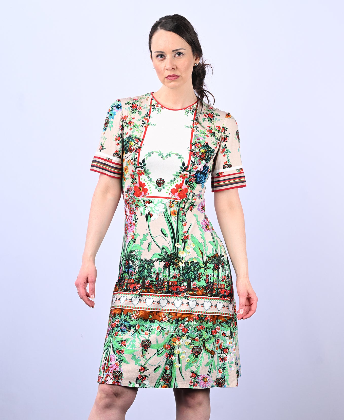 Printed Floral Jersey dress