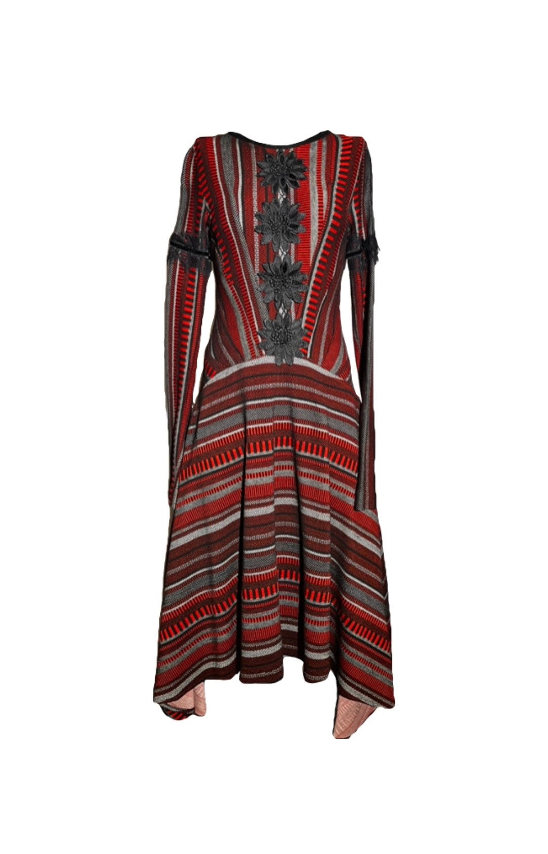Red and Black Striped Fit and Flare Dress Jody Davis Red and Black Striped Fit and Flare Dress Jody Davis
