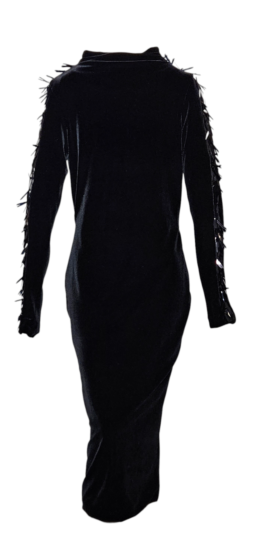 Velvet Dress with Spikes down the Sleeve