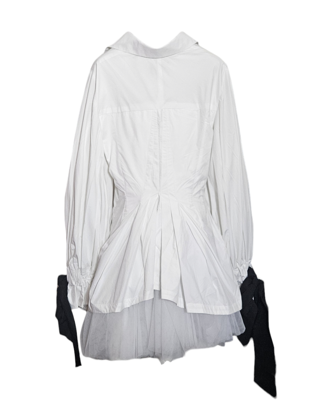 White Shirt w/Black Ribbon at wrist