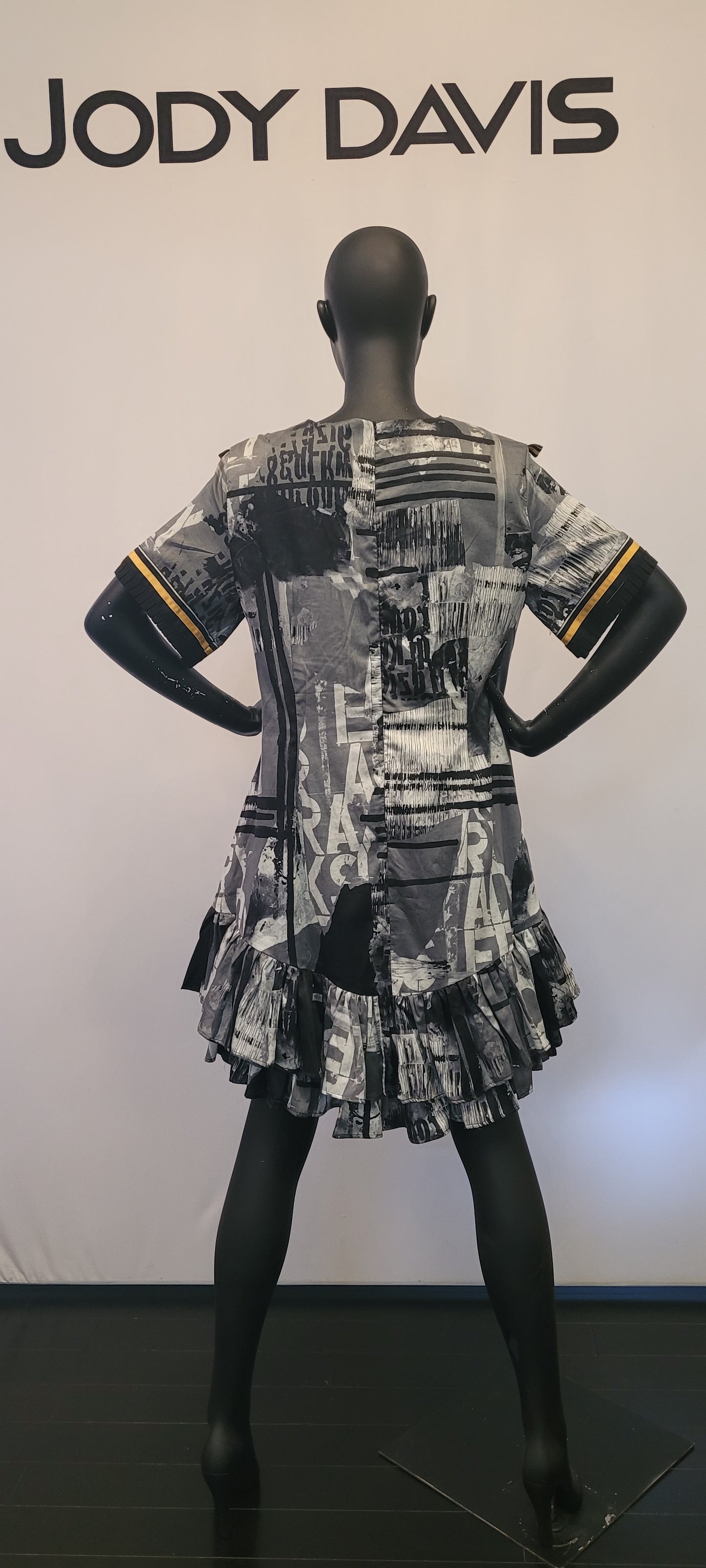 ShoBall Black & Gray printed Dress