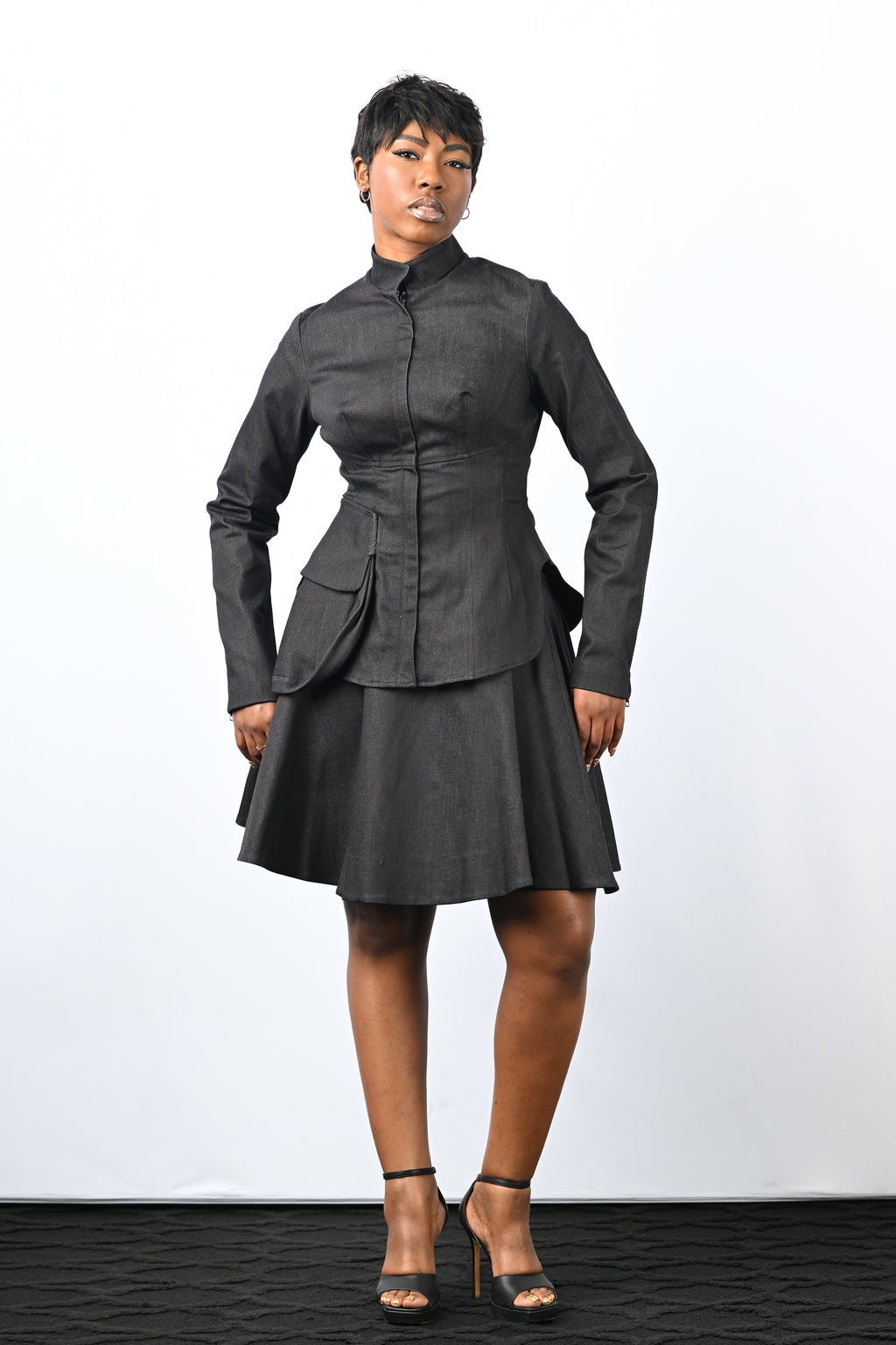 Jacket Zip Front with Bucket Pocket