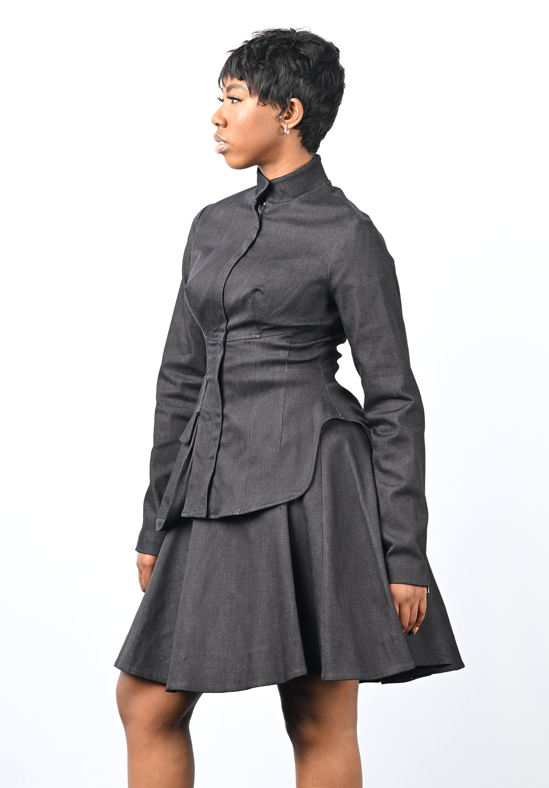 Jacket Zip Front with Bucket Pocket