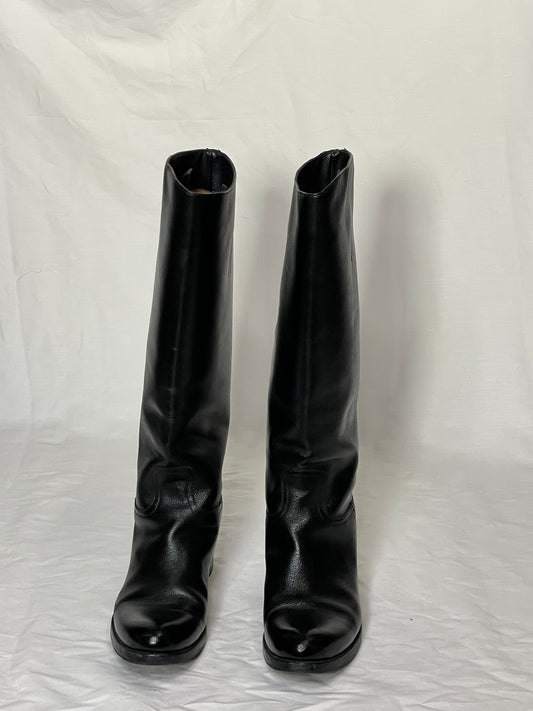 Prada Black Leather Boots