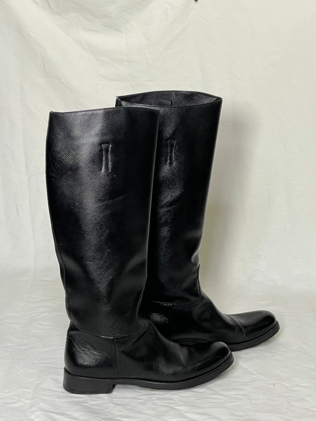 Prada Black Leather Boots
