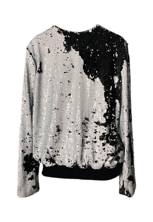 Sequin Black and White Shirt