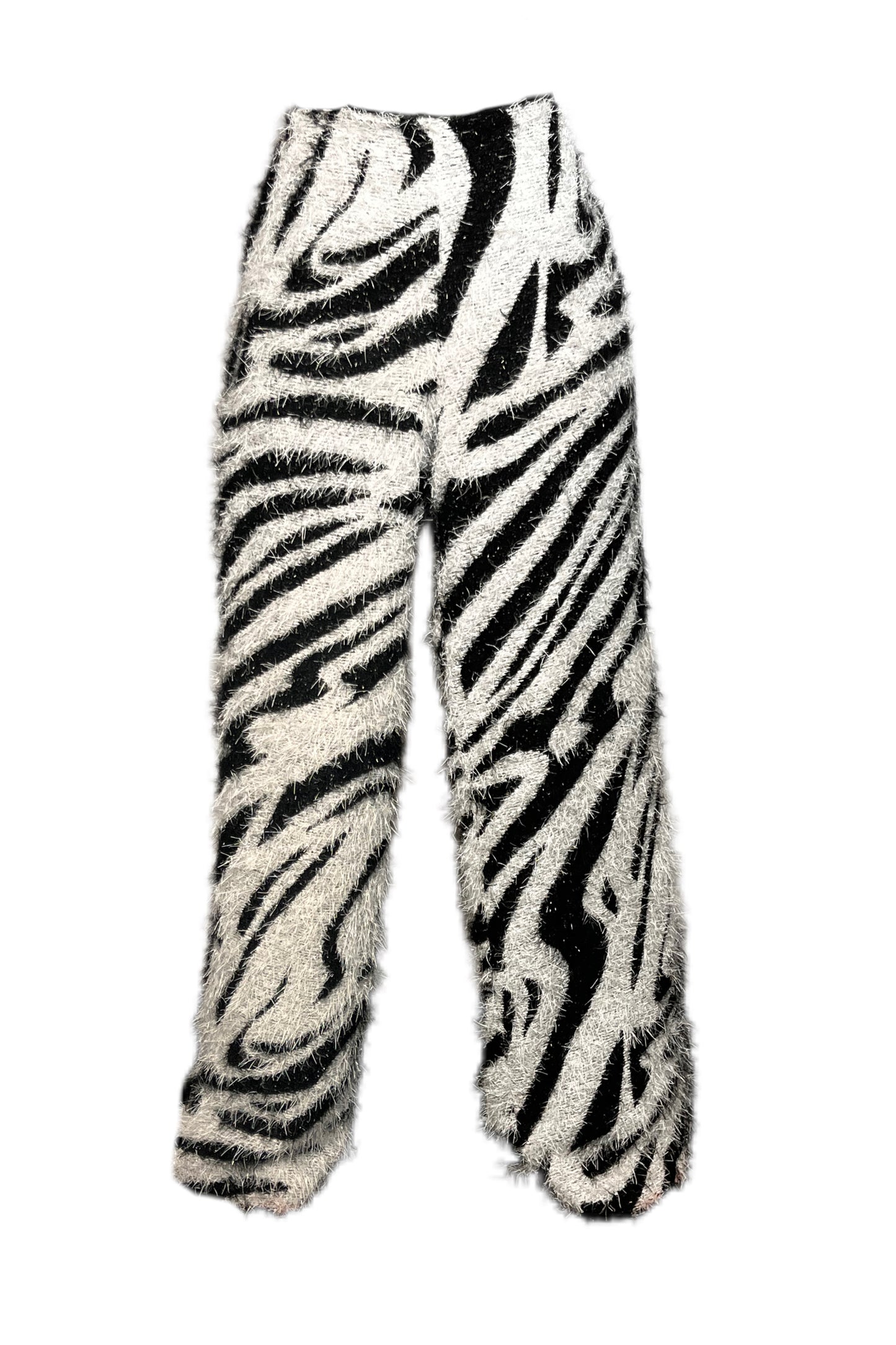 Black and White Bold Print Full Leg Pant