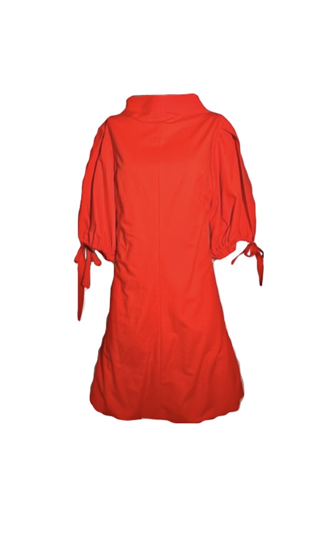 High Neck Bubble Hem with Bowtie Ribbon