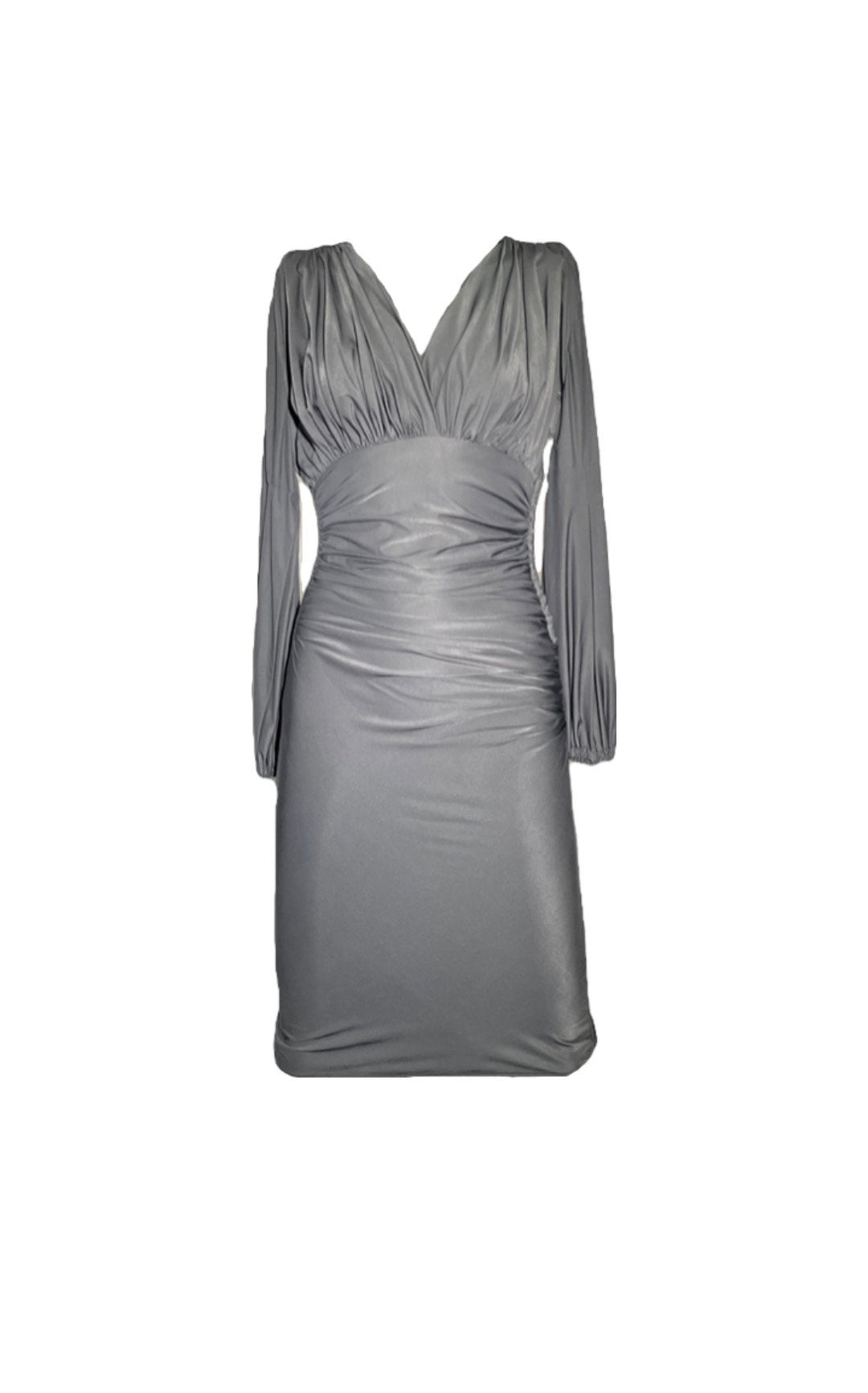 Gray Roached Bodycon Dress