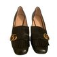 Gucci Black Leather Marmont heels