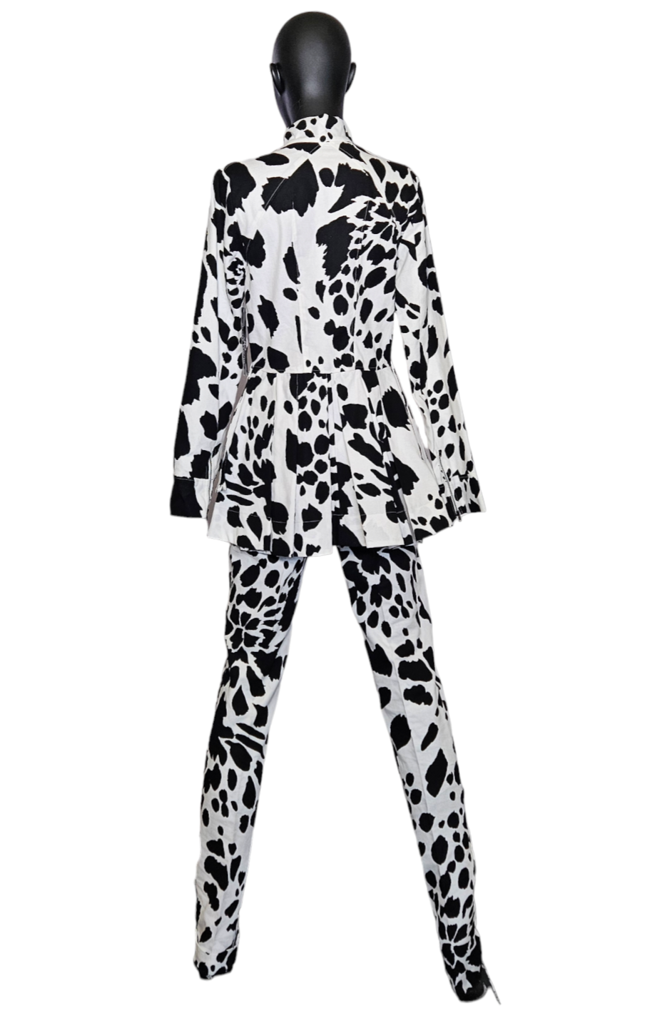 Black and WhitePrint Suit Pant