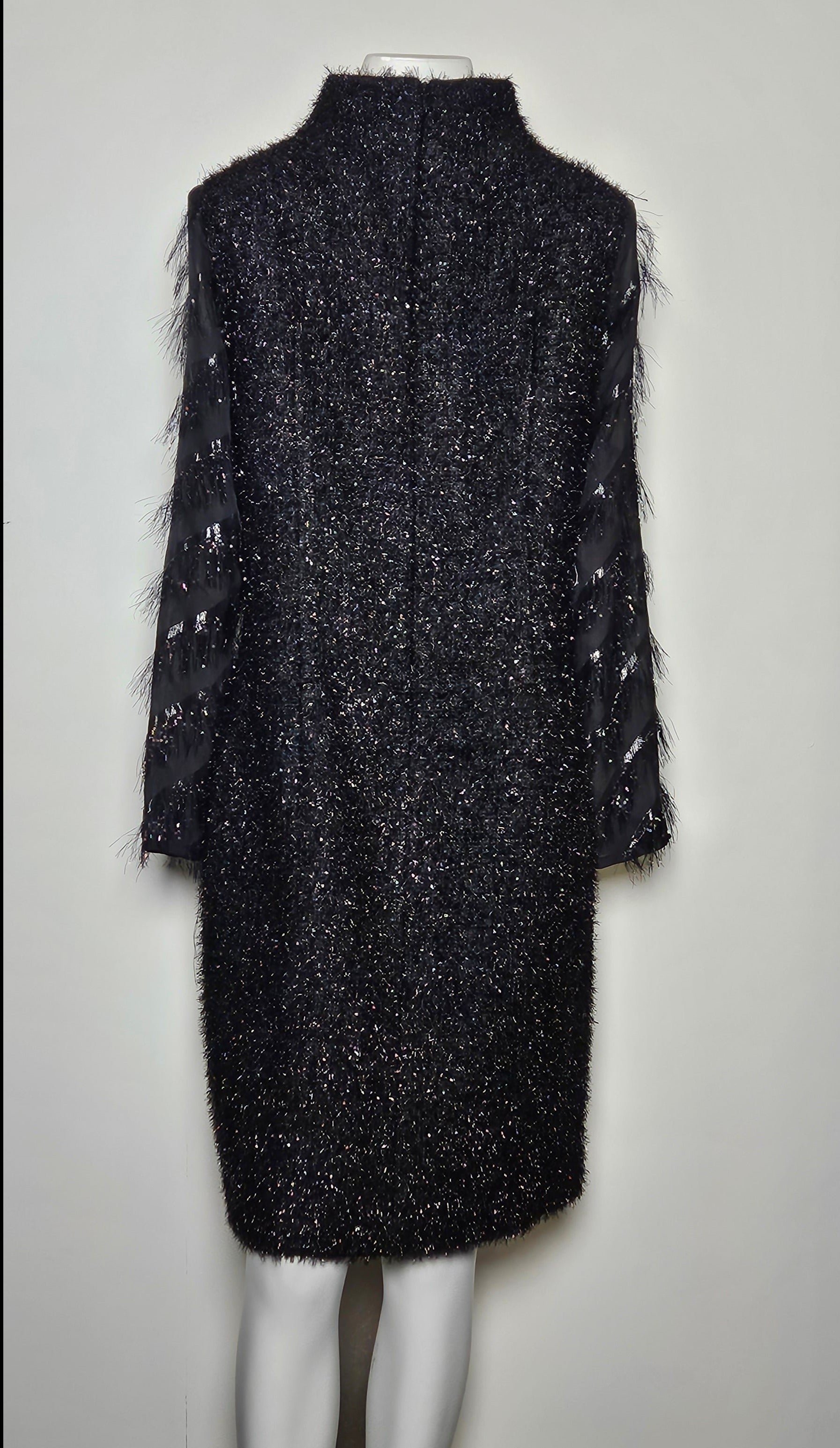 Black Luxe with diagonal Shimmer sleeves