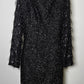 Black Luxe with diagonal Shimmer sleeves