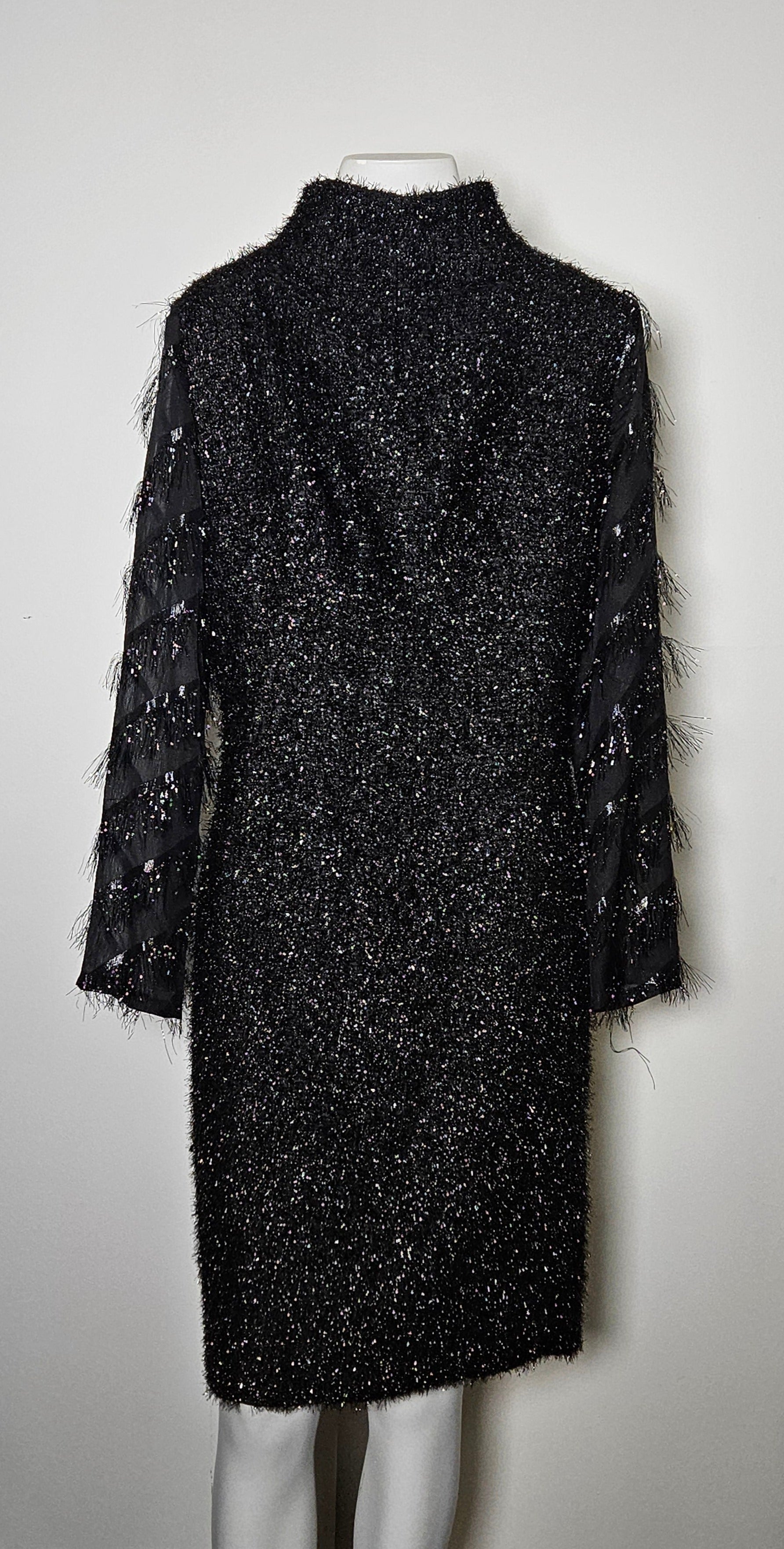 Black Luxe with diagonal Shimmer sleeves