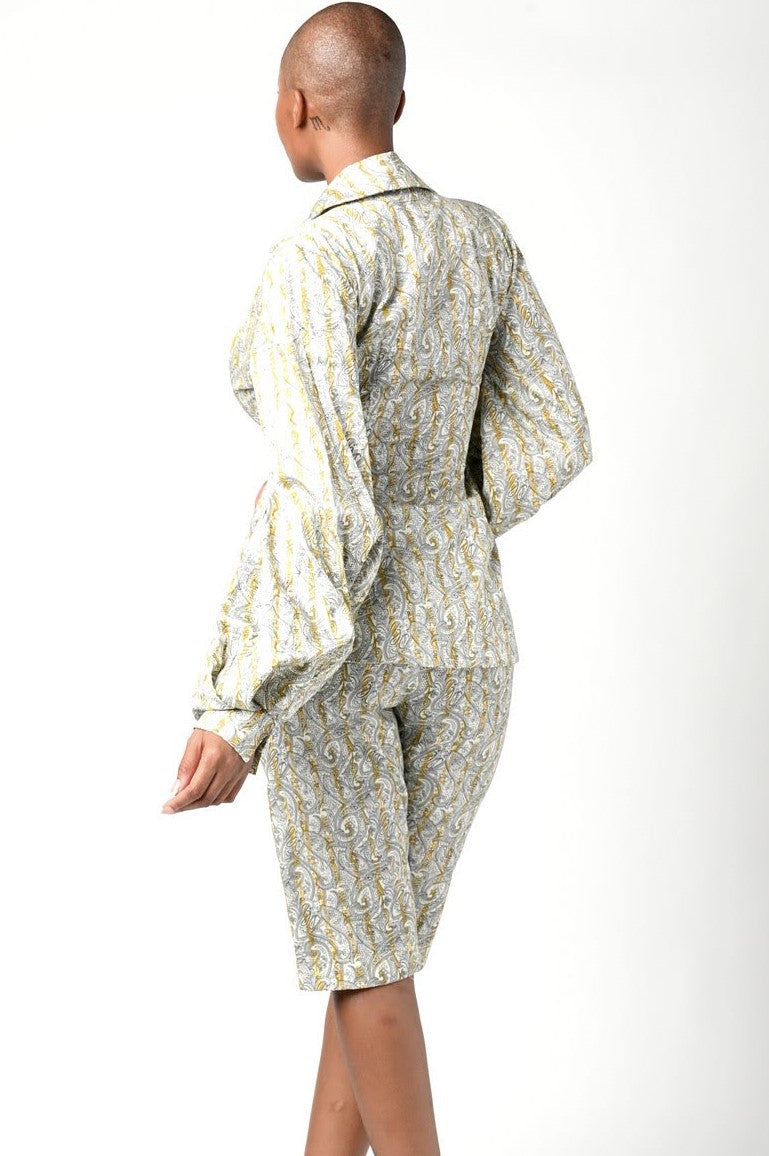 Cotton Paisley Knee Length Short