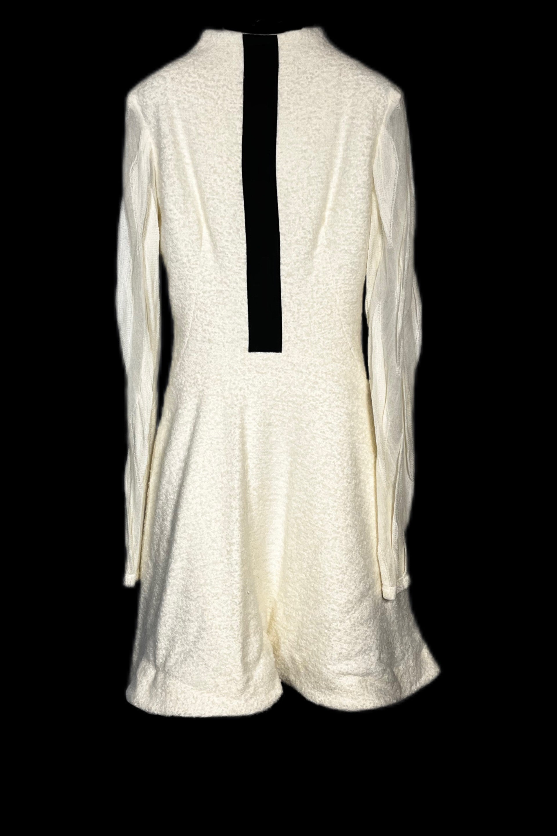 Fitted and Flared Dress with black trim