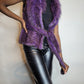 Purple Mink Vest with Fox Trim