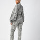 Black and White Paisley Cotton Pant