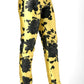Yellow and Black Floral Print Pants