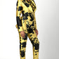 Yellow Gold and Black Floral Printed Jacket