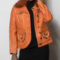 Orange Leather Jacket