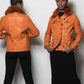 Orange Leather Jacket