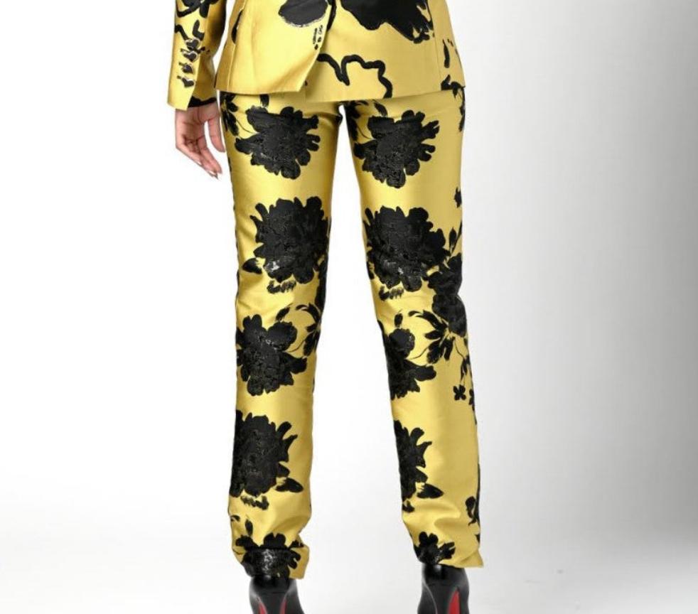 Printed Pant Yellow and Black