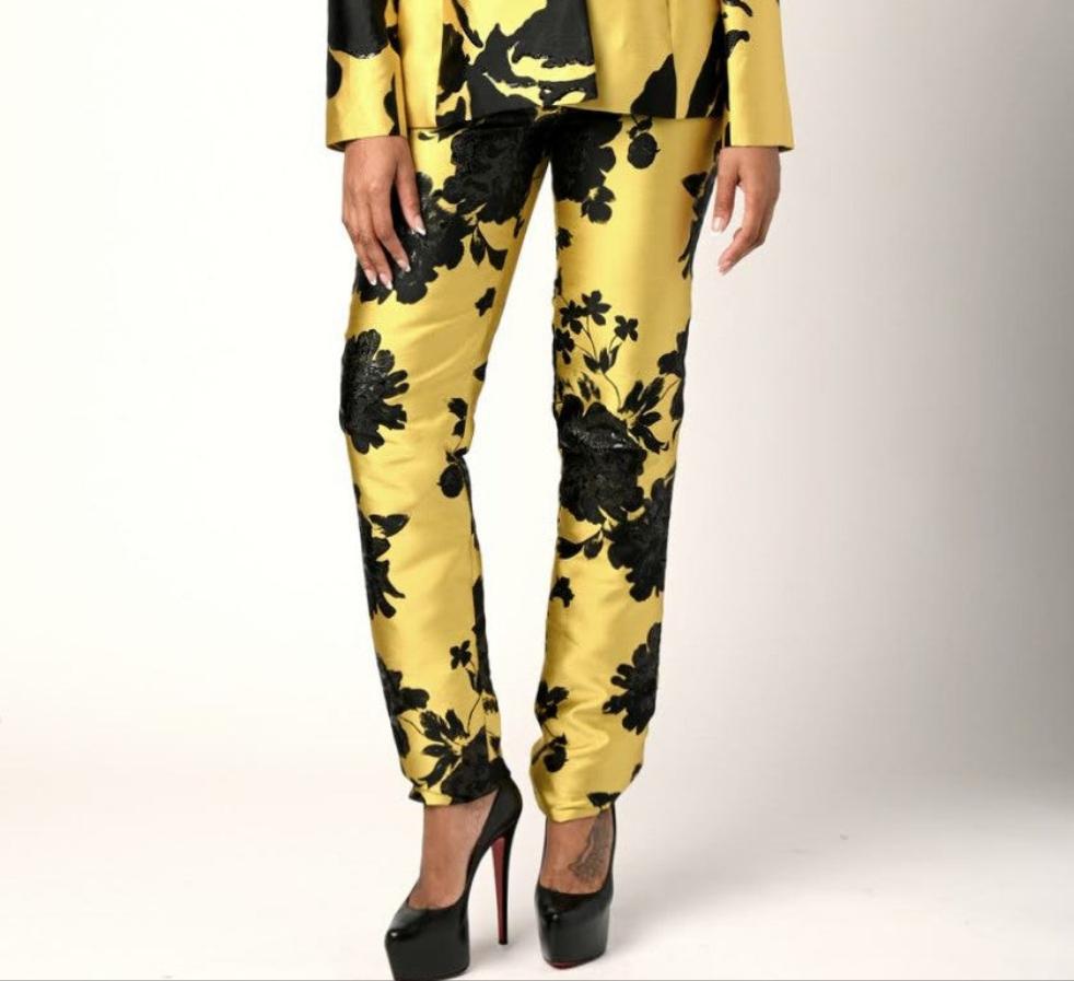 Printed Pant Yellow and Black